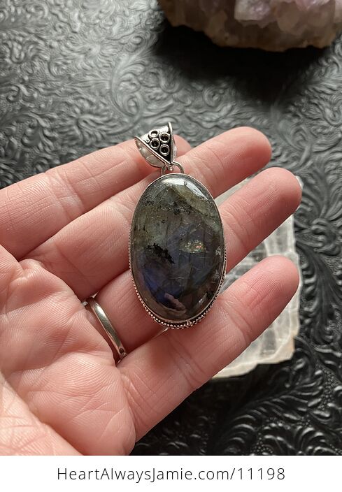 Labradorite Crystal Stone Jewelry Pendant - #wgUmeqwEhZM-6
