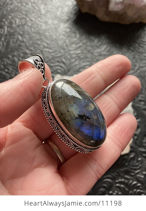 Labradorite Crystal Stone Jewelry Pendant - #wgUmeqwEhZM-5