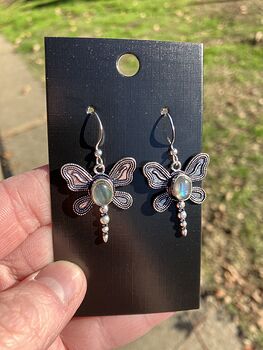 Labradorite Dragonfly Earrings #gC9vuaicfcQ