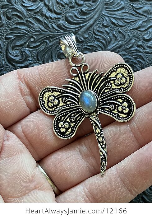 Labradorite Dragonfly Handcrafted Stone Jewelry Crystal Pendant - #zfqbvvx7u4g-3