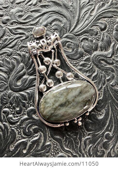 Labradorite Gemstone Jewelry Crystal Fidget Pendant - #OUfC8PaEPEU-9