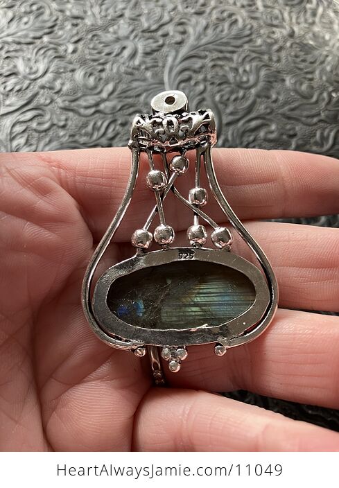 Labradorite Gemstone Jewelry Crystal Fidget Pendant - #w7MKSL077Ac-6