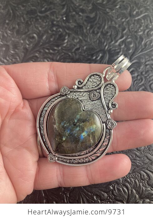 Labradorite Heart Crystal Stone Jewelry Pendant - #buAvyDT6ea0-3