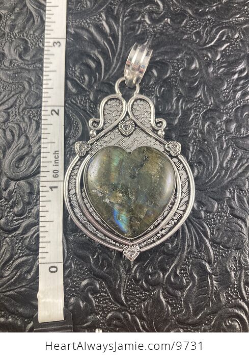 Labradorite Heart Crystal Stone Jewelry Pendant - #buAvyDT6ea0-5