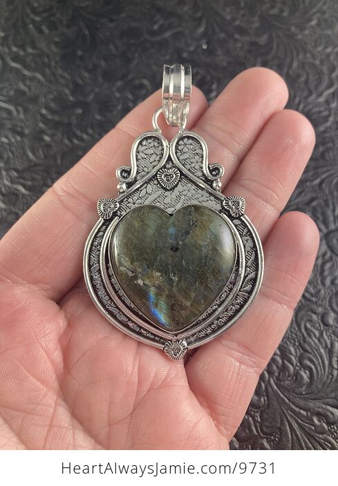 Labradorite Heart Crystal Stone Jewelry Pendant - #buAvyDT6ea0-2