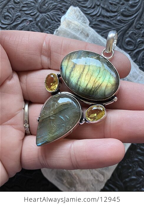 Labradorite Pendant Crystal Stone Jewelry - #Lvptis0DWMw-7