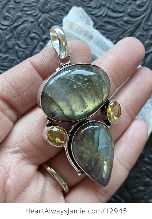 Labradorite Pendant Crystal Stone Jewelry - #Lvptis0DWMw-11