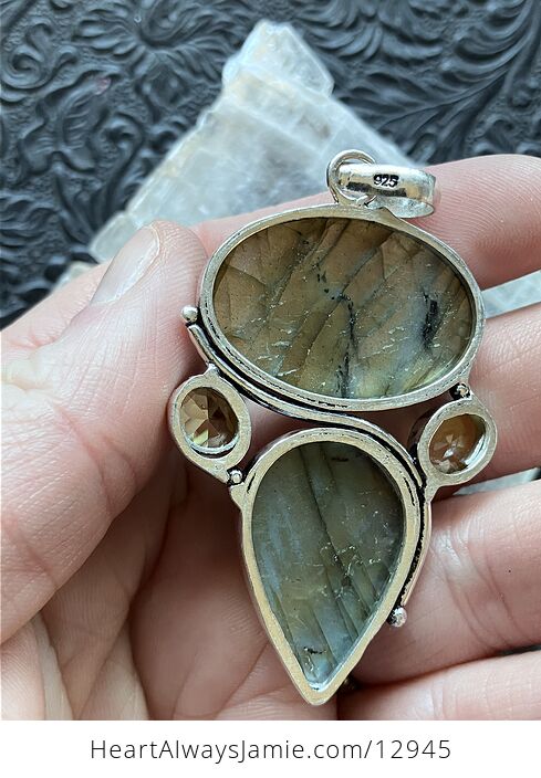 Labradorite Pendant Crystal Stone Jewelry - #Lvptis0DWMw-8