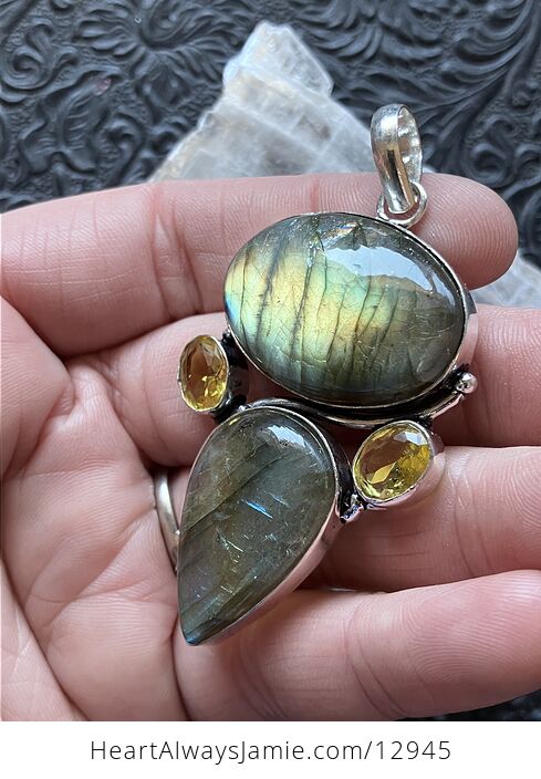 Labradorite Pendant Crystal Stone Jewelry - #Lvptis0DWMw-10