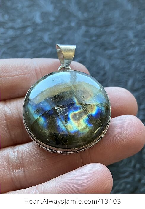 Labradorite Pendant Crystal Stone Jewelry - #eyZ9pQL4V1I-3