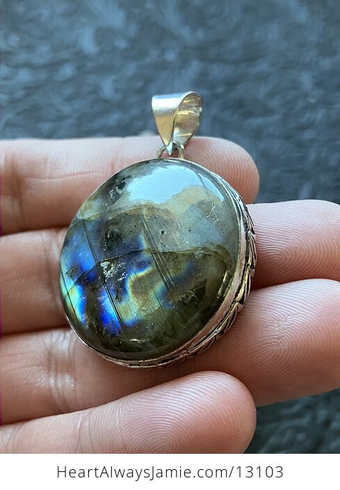 Labradorite Pendant Crystal Stone Jewelry - #eyZ9pQL4V1I-5