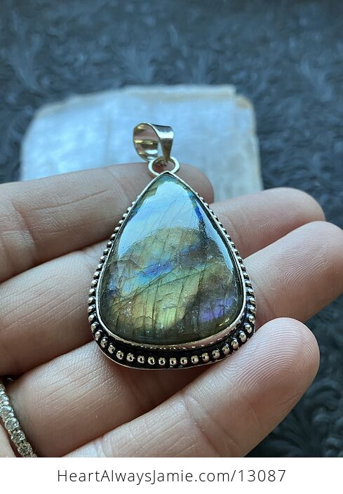 Labradorite Pendant Crystal Stone Jewelry - #qUEJmxX11DY-2