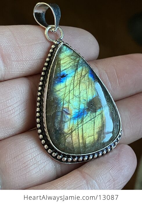 Labradorite Pendant Crystal Stone Jewelry - #qUEJmxX11DY-1