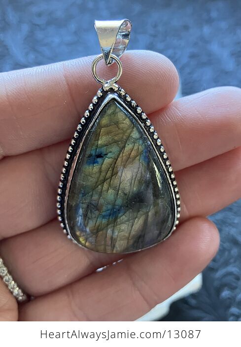 Labradorite Pendant Crystal Stone Jewelry - #qUEJmxX11DY-3