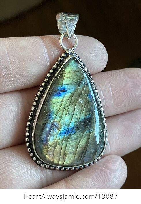 Labradorite Pendant Crystal Stone Jewelry - #qUEJmxX11DY-12