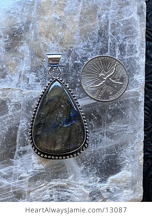 Labradorite Pendant Crystal Stone Jewelry - #qUEJmxX11DY-11