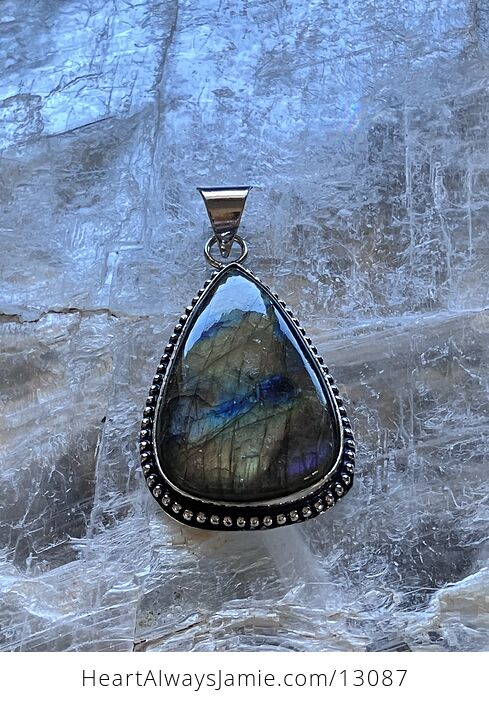 Labradorite Pendant Crystal Stone Jewelry - #qUEJmxX11DY-9