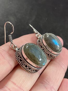 Labradorite Stone Crystal Jewelry Earrings #Ngwxj0h4y00