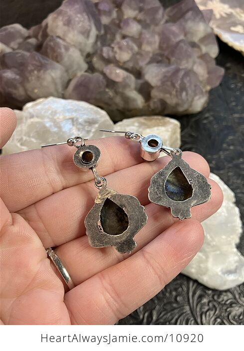 Labradorite Stone Crystal Jewelry Earrings - #N45tp7zGCE8-4