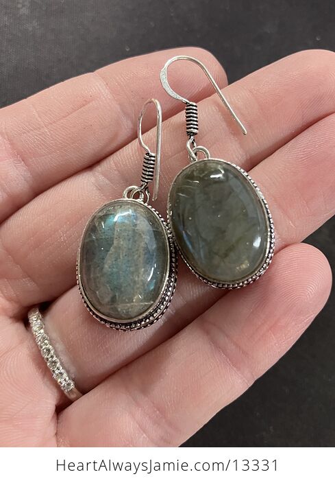 Labradorite Stone Crystal Jewelry Earrings - #Ngwxj0h4y00-13