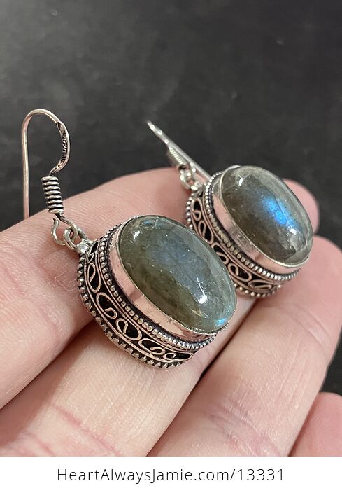 Labradorite Stone Crystal Jewelry Earrings - #Ngwxj0h4y00-10