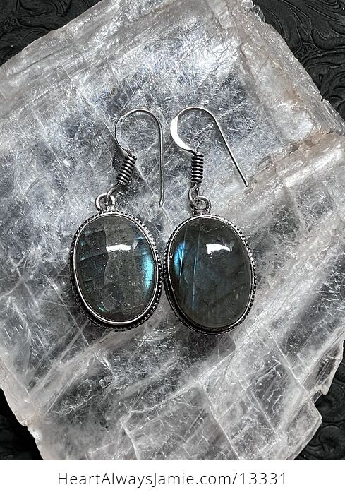 Labradorite Stone Crystal Jewelry Earrings - #Ngwxj0h4y00-8