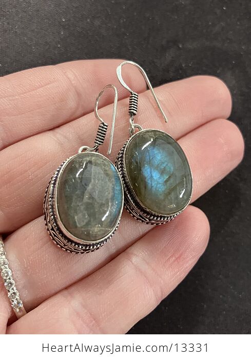 Labradorite Stone Crystal Jewelry Earrings - #Ngwxj0h4y00-11