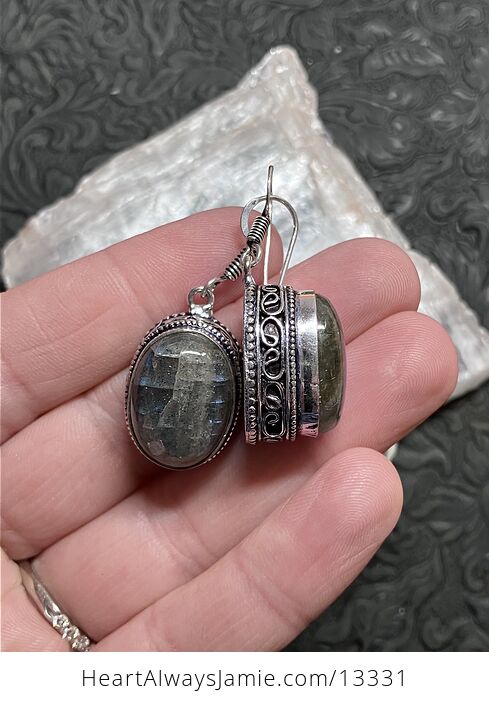 Labradorite Stone Crystal Jewelry Earrings - #Ngwxj0h4y00-6