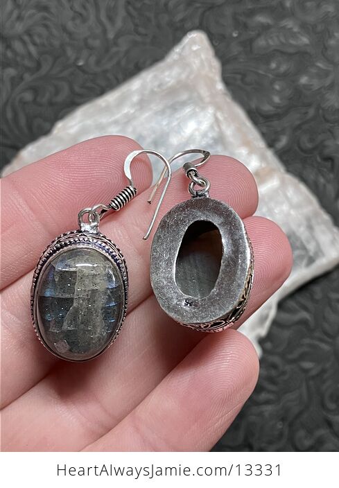 Labradorite Stone Crystal Jewelry Earrings - #Ngwxj0h4y00-7