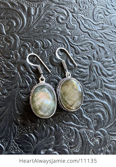 Labradorite Stone Crystal Jewelry Earrings - #uLbMmAmB378-10