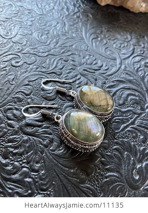 Labradorite Stone Crystal Jewelry Earrings - #uLbMmAmB378-11