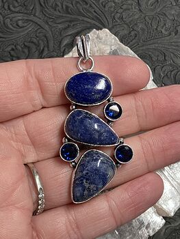 Lapis Lazlui Sodalite and Blue Gem Pendant Stone Crystal Jewelry #KYSceMm2jQo