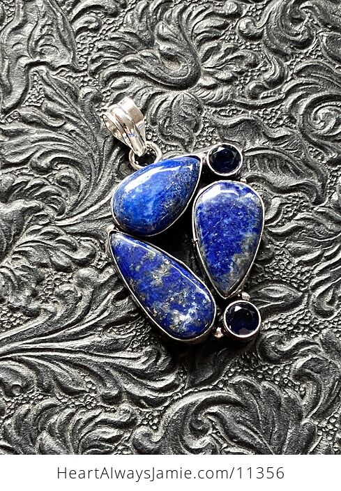 Lapis Lazuli and Blue Gems Crystal Stone Jewelry Pendant - #37Go1TsYDlM-5