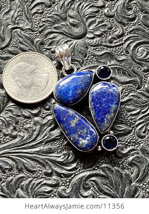 Lapis Lazuli and Blue Gems Crystal Stone Jewelry Pendant - #37Go1TsYDlM-6