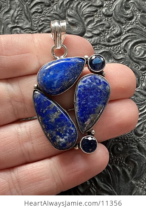Lapis Lazuli and Blue Gems Crystal Stone Jewelry Pendant - #37Go1TsYDlM-1