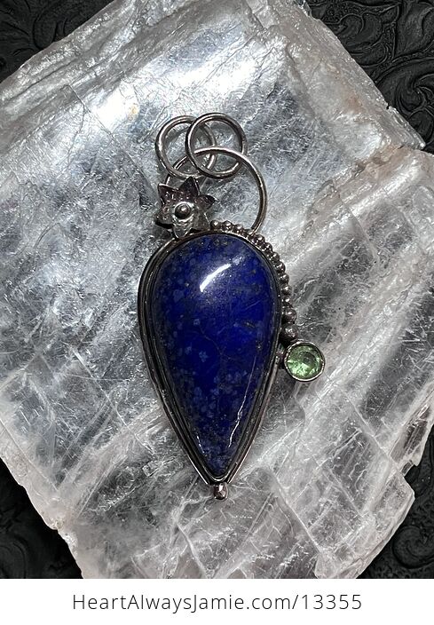 Lapis Lazuli and Faceted Gem Floral Pendant Crystal Stone Jewelry - #5AxdDI9ZkD4-4