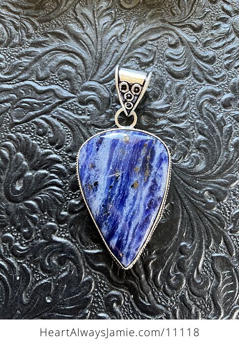 Lapis Lazuli and Sodalite Crystal Stone Jewelry Pendant - #lY5jNi31xXs-1