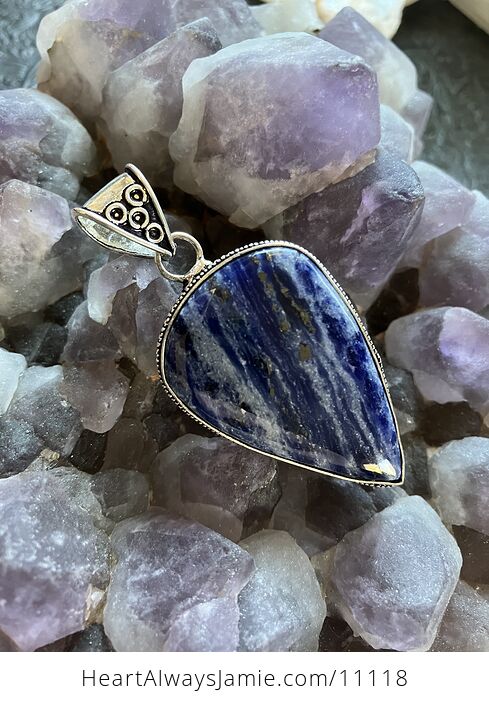 Lapis Lazuli and Sodalite Crystal Stone Jewelry Pendant - #lY5jNi31xXs-8