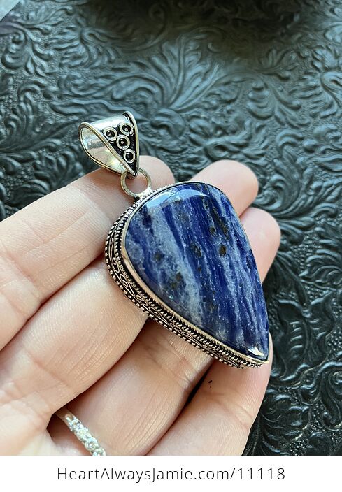Lapis Lazuli and Sodalite Crystal Stone Jewelry Pendant - #lY5jNi31xXs-3