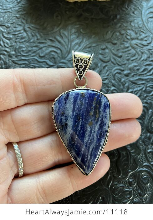 Lapis Lazuli and Sodalite Crystal Stone Jewelry Pendant - #lY5jNi31xXs-2