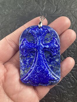 Lapis Lazuli Cross Stone Jewelry Pendant Mini Art Ornament #EY13u8ujxa4