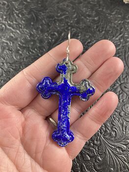 Lapis Lazuli Cross Stone Jewelry Pendant Mini Art Ornament #M4NvDxlEbrI