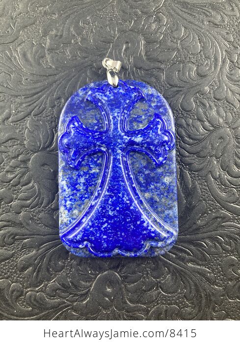 Lapis Lazuli Cross Stone Jewelry Pendant Mini Art Ornament - #EY13u8ujxa4-3