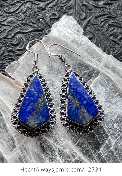 Lapis Lazuli Crystal Stone Jewelry Earrings - #XasfJj3zVP0-1