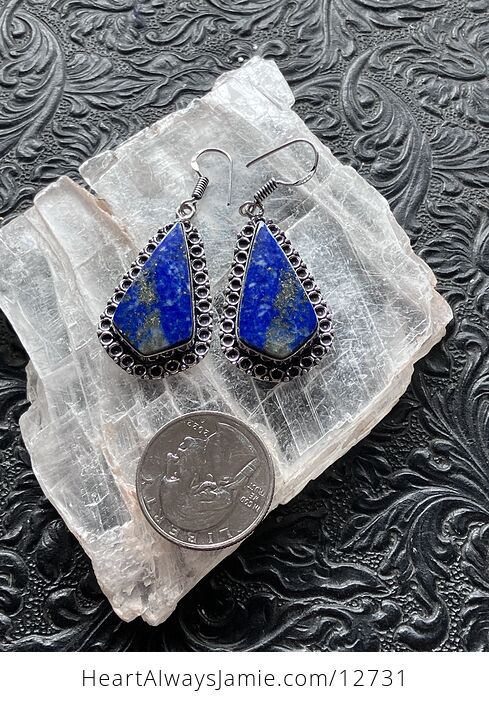 Lapis Lazuli Crystal Stone Jewelry Earrings - #XasfJj3zVP0-3