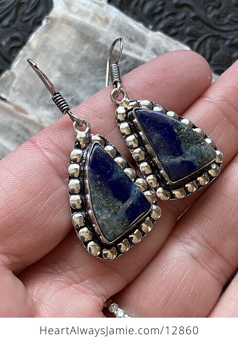 Lapis Lazuli Crystal Stone Jewelry Earrings - #io7tDSAQkH4-3