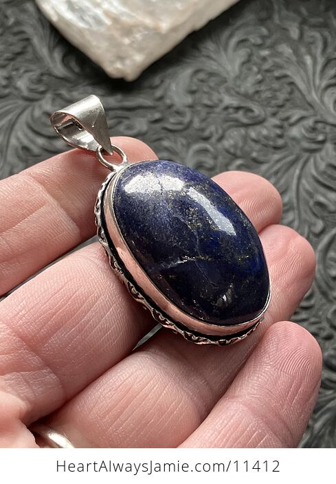 Lapis Lazuli Gemstone Crystal Jewelry Pendant - #DMJqpBAvrgI-2
