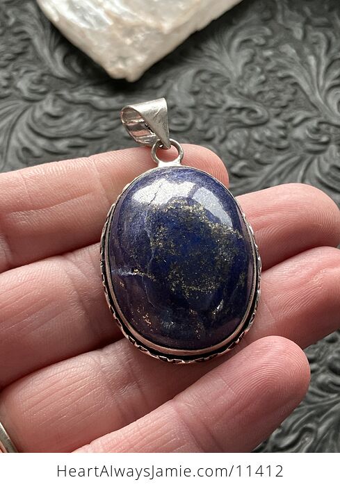 Lapis Lazuli Gemstone Crystal Jewelry Pendant - #DMJqpBAvrgI-1