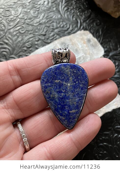 Lapis Lazuli Gemstone Crystal Jewelry Pendant - #SzdGrsM8egk-2