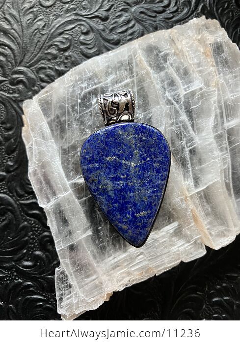 Lapis Lazuli Gemstone Crystal Jewelry Pendant - #SzdGrsM8egk-5